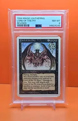 ⚫⚫⚫ 1994 Magic The Gathering LORD OF THE PIT REVISED PSA 8 ⚫⚫⚫ - Image 1