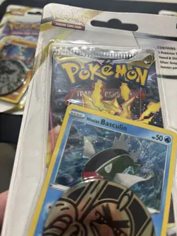 Pokemon TCG Basculin Cranidos Silver Tempest Sword & Shield checklane booster x3 - Image 3