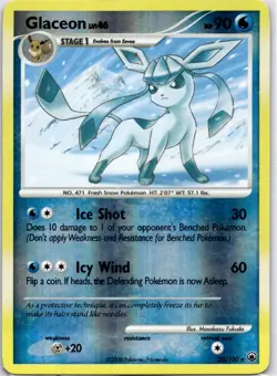 Pokemon TCG Glaceon Majestic Dawn Reverse Holo Rare 20/100 Platinum - Image 1