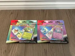 2x Pokemon TCG Prismatic Evolutions Tech Sticker and 1x Eevee 2 Pack Blister - Image 2