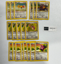 LOT OF 19 POKEMON CARDSJUNGLE SET JIGGLYPUFF LICKITUNG 38/64 TAUROS 47 LP-MP - Image 1