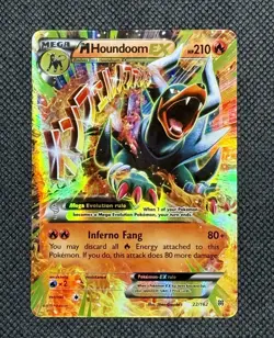 2015 Pokemon M Houndoom EX 22/162 BREAKthrough Full Art Mega Holo - Image 2