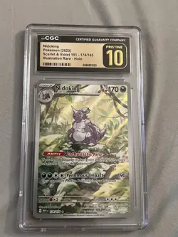 Nidoking 174/165 Pokemon Scarlet & Violet 151 IR CGC Pristine 10 POP 37 - Image 1