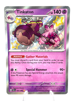 Tinkaton 167/091 - Paldean Fates - Shiny Holo - Pokemon - NM - Image 1