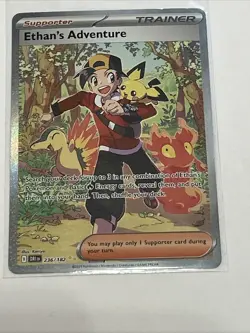 Pokemon Ethan's Adventure 236/182 Sv10: Holo SIR Destined Rivals Rare - Image 4