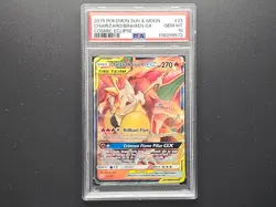 2019 Pokemon Sun & Moon Charizard Braixen GX Cosmic Eclipse #22/236 PSA 10 - Image 1