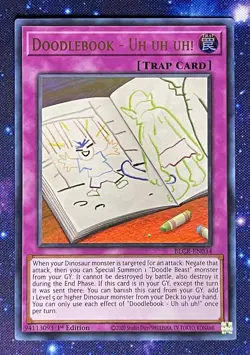 Yu-Gi-Oh! TCG, Doodlebook - Uh uh uh!, Battles. BLCR-EN034 1st Ed. Ultra Rare - Image 1