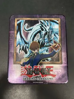 Yu-Gi-Oh! Vintage Empty Blue-Eyes White Dragon Kaiba Metal Tin 2002 Original - Image 1