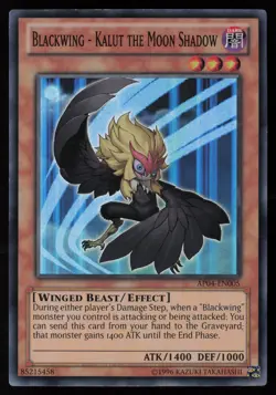 Yugioh Blackwing - Kalut the Moon Shadow AP04-EN005 Super Rare NM - Image 1