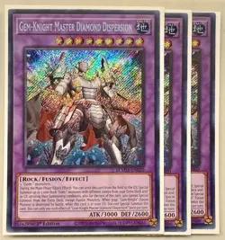 Yugioh! 3x Gem-Knight Master Diamond Dispersion BLMM-EN020 Secret Rare 1st Ed NM - Image 1
