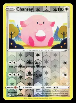 Chansey 202/264 Fusion Strike NM Reverse Holo Pokemon Card TCG - Image 1