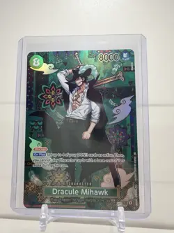 Dracule Mihawk SP Foil Character Card 8000 Power One Piece Card Game Bandai - Image 2