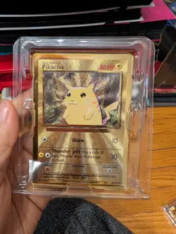 Pokemon TCG Celebrations Pikachu Gold Metal Card 58/102 25th Anniversary - Image 1