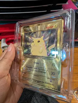 Pokemon TCG Celebrations Pikachu Gold Metal Card 58/102 25th Anniversary - Image 2