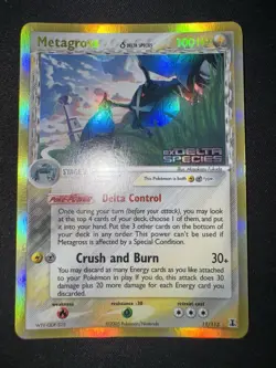 Metagross 11/113 Reverse Holo Stamped Delta Species Pokemon Card NM-LP+ - Image 1