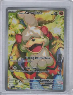 Pokemon - Hisuian Growlithe - 181/167 - SV Twilight Masquerade Never mint+ Card - Image 1