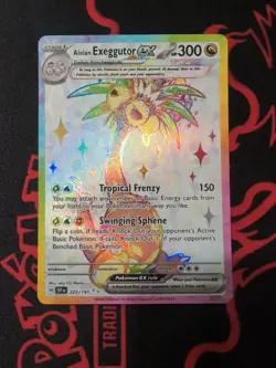 Pokemon TCG Alolan Exeggutor EX Holo Ultra Rare Card 225/191SV08 Surging Sparks - Image 1
