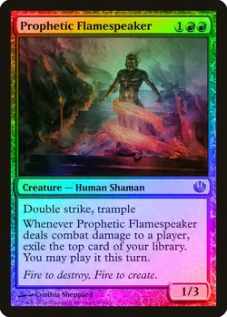 Prophetic Flamespeaker FOIL Journey into Nyx NM Red Mythic Rare CARD ABUGames - Image 1