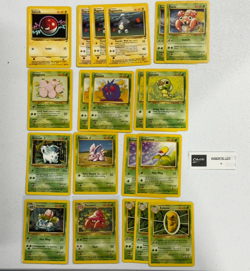 LOT OF 20 POKEMON CARDS BASE SET 2 IVYSAUR 44/130 PARASECT KAKUNA NIDORAN LP-MP - Image 1