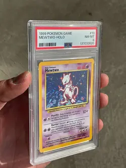 PSA 8 Mewtwo Holo Rare 10 Base Set 1999 Pokemon TCG Card - Image 5