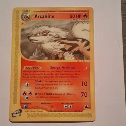 Pokemon Arcanine Skyridge 3/144 Rare Regular 80HP Stage 1 TCG Card 2003 - Image 1