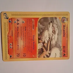 Pokemon Arcanine Skyridge 3/144 Rare Regular 80HP Stage 1 TCG Card 2003 - Image 2