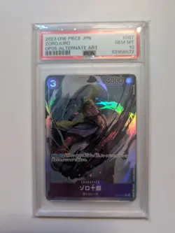 PSA 10 One Piece Card Game Japanese Roronoa Zoro Zorojuro Parallel Rare OP05-067 - Image 1