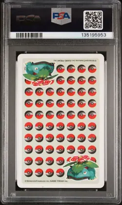 1998 POKEMON STADIUM GREEN VERSION PLAYING CARDS KING OF SPADES VENUSAUR PSA 9 - Image 2