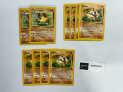 LOT OF 10 POKEMON CARDS JUNGLE SET MANKEY 55/64 PRIMEAPE 43/64 LP-MP - Image 1