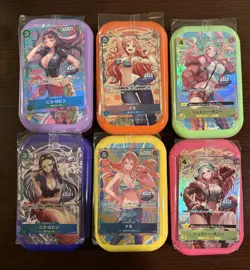 One Piece TCG EXCLUSIVE Asia Mini Tin Vol 2 Set of 6 Promo Foil Cards (SEALED) - Image 1