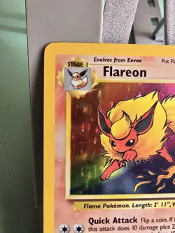 Pokemon TCG Flareon Holo Rare Unlimited Card 3/64 Jungle MP/LP Condition - Image 2