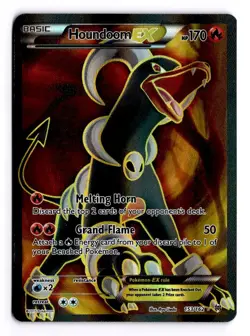 Pokemon TCG Houndoom EX Full Art Holo Ultra Rare Card 153/162 XY Breakthrough - Image 1