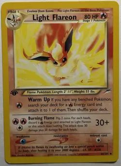Pokemon TCG First Edition Light Flareon Neo Destiny Card 46/105 - Image 2