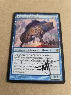 Perplexing Chimera Signed By Tyler Jacobson Magic the Gathering - Image 1