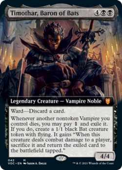 1 x Timothar, Baron of Bats - Extended Art - Commander: Innistrad: Crimson Vow - - Image 1