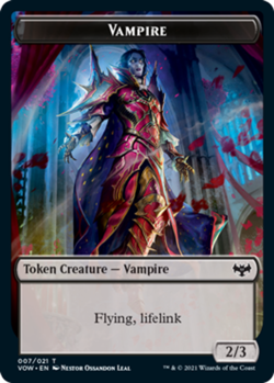 1 x Vampire Token (007/021) - Innistrad: Crimson Vow - Light Play - MTG - Image 1
