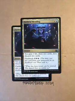 MTG Faithful Mending X2 MID 221/277 U NM Regular Pair - Image 1