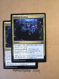 MTG Faithful Mending X2 MID 221/277 U NM Regular Pair - Image 2
