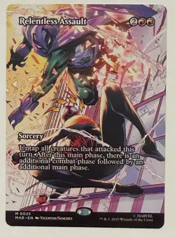 Relentless Assault Borderless - Mythic - Marvel Universe Eternal-Legal MTG - Image 1