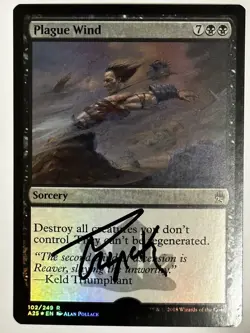 MTG Magic Plague Wind FOIL Signed Sketched Artist Proof x1 A25 Pollack - Image 1