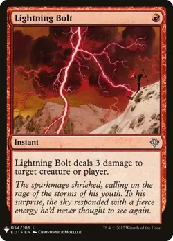 1x Lightning Bolt (#E01-54) NM Eng MTG - The List - Image 1
