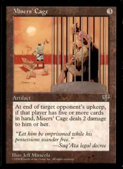 Misers' Cage LP Light Play Mirage MTG [6640] - Image 1