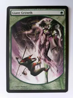 MTG Giant Growth Magic Player Rewards 2006 Full Art Promo LP/EX - Image 1