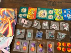Huge Lot Pokemon TCG ETB Dice Damage VStar Markers 4 Binders, Chips, Stickers - Image 5