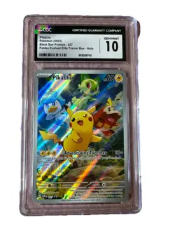 2023 Pokemon Paldea Evolved Pikachu ETB Black Star Promos 027 CGC 10 - Image 1