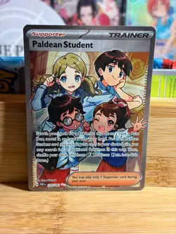 PALDEAN STUDENT 230/091 Paldean Fates Full Art Trainer Pokemon TCG Near Mint - Image 1