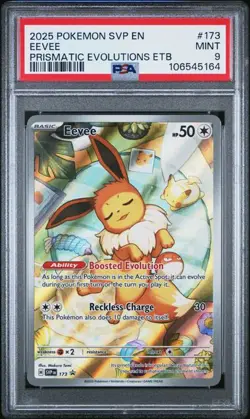Pokemon Prismatic Evolutions - EEVEE - BLACK STAR PROMO - SVP 173 - PSA 9 - Image 1