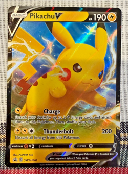 Pokemon TCG Sword & Shield Promo Cards - Pikachu V - SWSH061 - Image 1