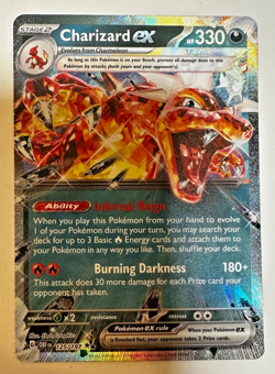 Pokemon TCG Scarlet & Violet Obsidian Flames Charizard EX 125/197 Double Rare - Image 1