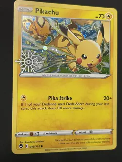 Pokemon Pikachu 2023 Holiday Calendar Snowflake Stamp Promo 049/195 NM Cosmos - Image 1